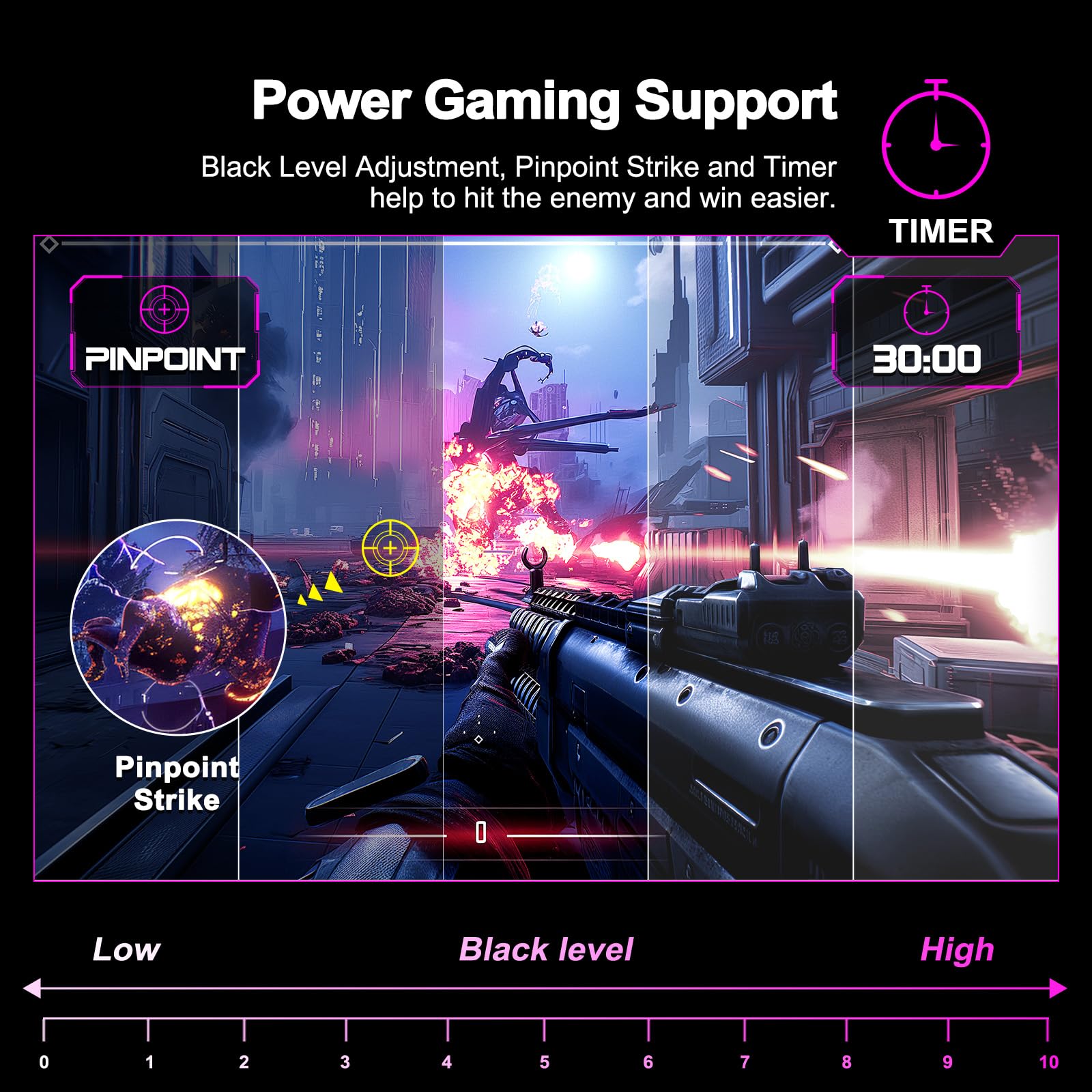 Minifire 27 Inch Gaming Monitor, 180Hz, Curved Gaming Monitor, Built in Speaker, Crosshair, 1Ms, sRGB130%, FHD 1080P Computer Screen, VESA Compatible, Eye Care Adaptive Sync HDMI＆DP Prots （MFG27C1 ）
