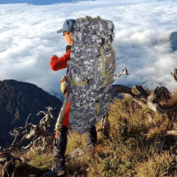 Wesoke 80L 100 liters Camping Hiking Backpack for Men, Extra Large Survival Hunting Backpack, Waterproof Big Molle Military Tactical Rucksack, Oversized Outdoor Sport Travel Daypack