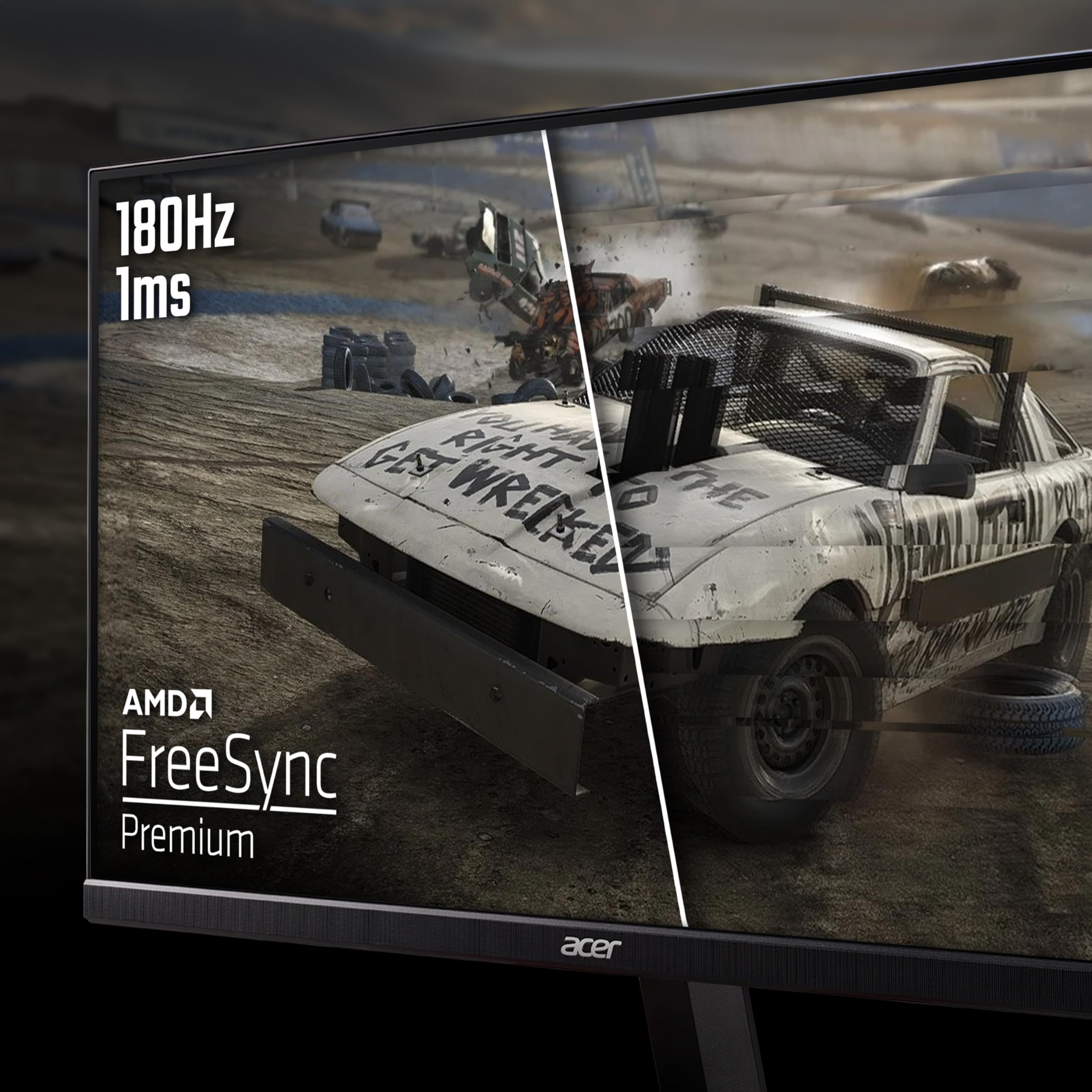 Acer Nitro KG241Y S3 24-inch Gaming Monitor - VA Panel, 1920 x 1080, 4ms, 180Hz, FreeSync Premium, HDR 10, DP, HDMI