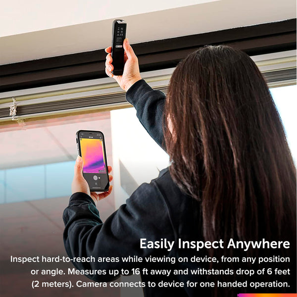 FLIR EDGE - Wireless Bluetooth Thermal Imaging Camera for Smartphones, Compatible with all iOS and Android devices: Use for home inspection, HVAC, automotive, machine industries and more