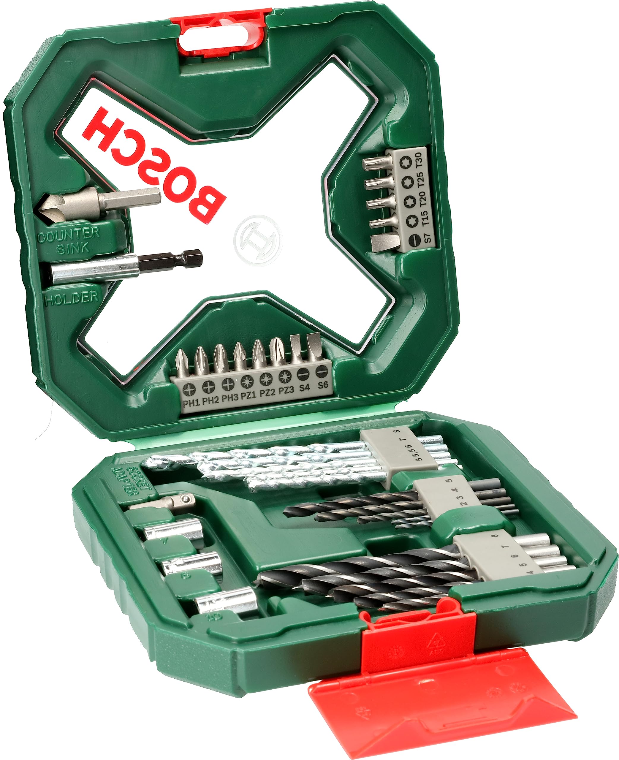 Bosch 70-Pieces X-Line Titanium Drill and Screwdriver Bit Set (for Wood, Masonry and Metal, Accessories Drills)
