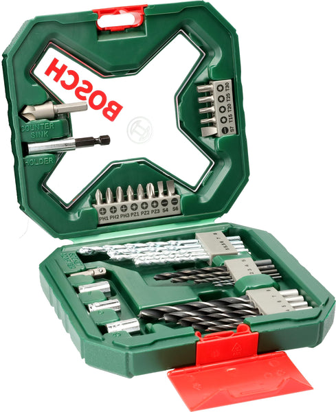 Bosch 70-Pieces X-Line Titanium Drill and Screwdriver Bit Set (for Wood, Masonry and Metal, Accessories Drills)