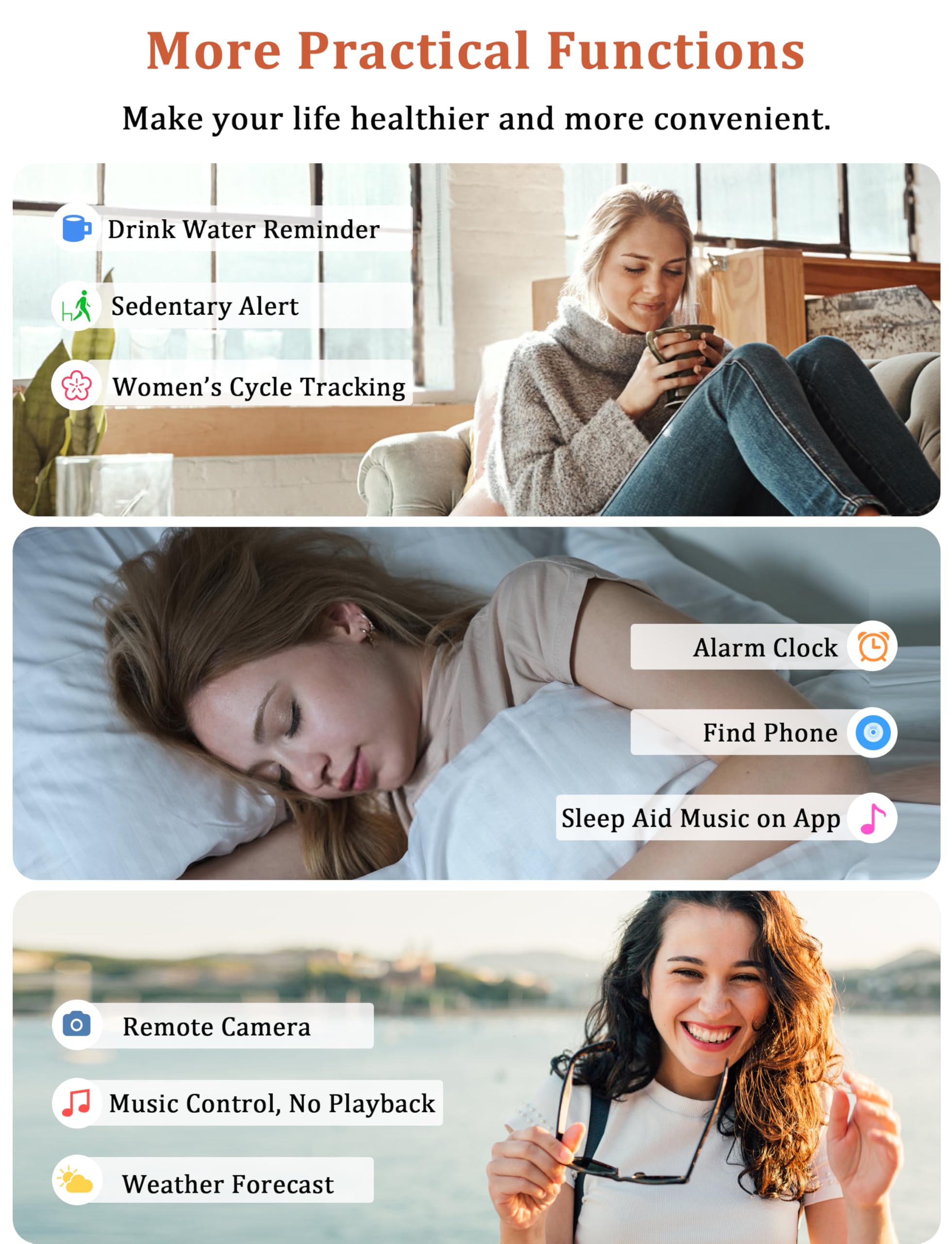 Smart Watch, Alexa Built-in, Answer/Make Calls 44mm Smartwatch Women Men, 1.83'' Sports Watch IP68 Waterproof, Heart Rate SpO2 Sleep Stress Monitor, Step Counter Watch for Android & iOS Phone
