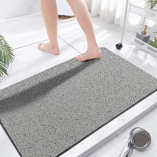 Loofah Mats for Shower, Non Slip Soft Textured Bath, Bathtub Mat with Drain, Phthalate Free, Quick Drying, Soft Comfort Bathroom Mats for Wet Areas