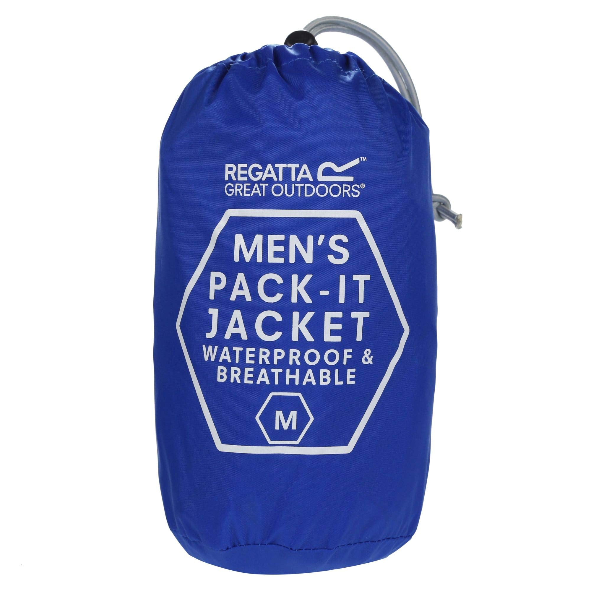 Regatta Mens Waterproof Pack-it III Jacket Breathable Lightweight Windproof Stuff Sack