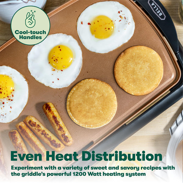 BELLA 17876 Griddle, Aluminium, Black