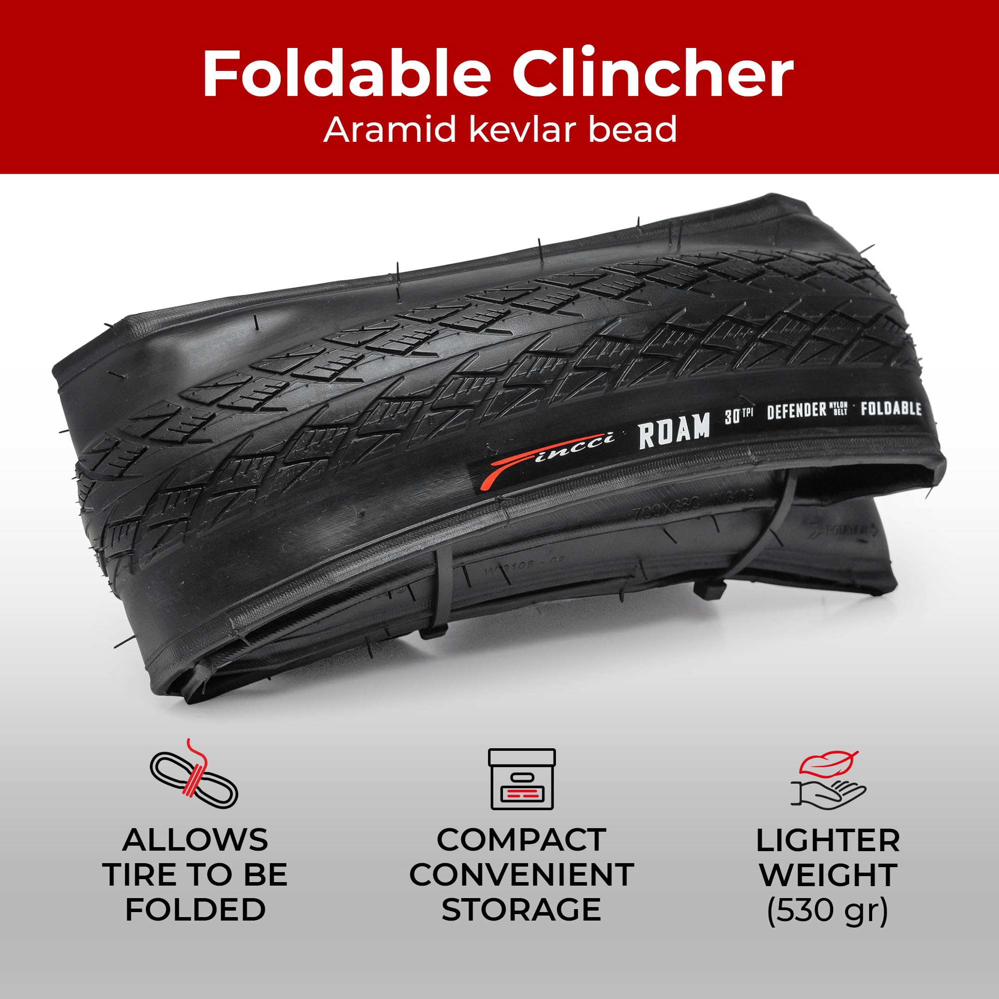 Fincci Pair 700 x 38c Tyres, 40-622, with Antipuncture Protection ? Pack of 2, Ideal for Electric, Road, Mountain, MTB, and Hybrid Bikes