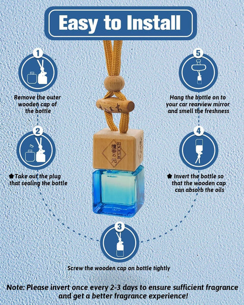 Car Air Fresheners for Men | Air Fresheners with Odour Eliminator Technology | Long Lasting Fragrance Car Accessories for Men | Strong Scents Perfume Diffusers (10ml Dark Night)