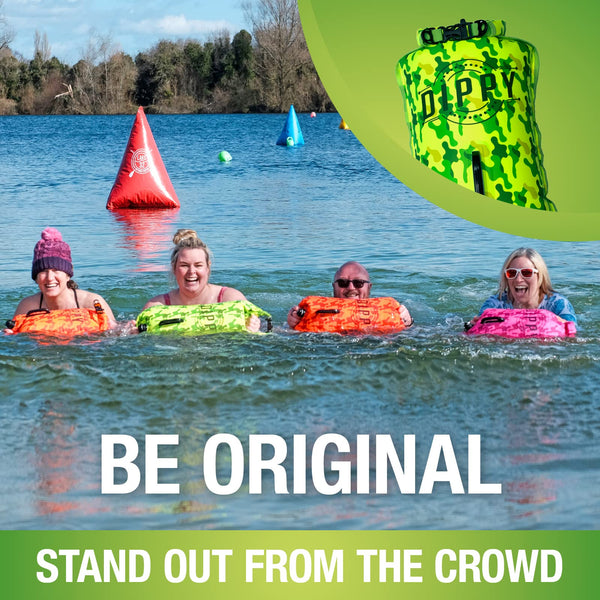 DIPPY Tow Floats for Open Water Swimming | 28L Swim Buoy Open Water Swimming Float | Waterproof Swimming Buoy | Tow Float Dry Bag | Wild Swimming Float | Wild Swimming Accessories Triathlete, Swimmer