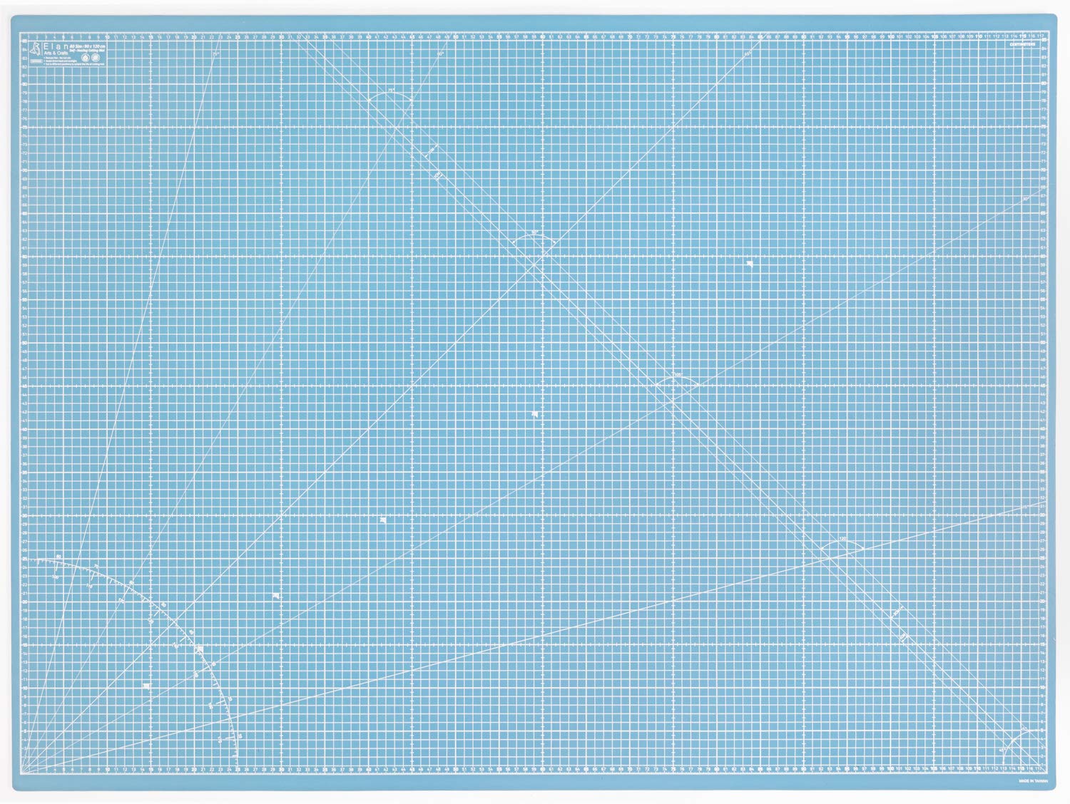 Elan A0 Cutting Mat Blue, 5-Ply Hobby Board for Crafts 120X90 CM, Extra Large Self Healing Cutting Mat A0, Extra Large Craft Board Blue