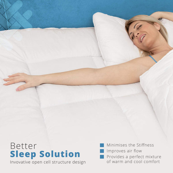 ACRALI HOME Luxury Thick Mattress Topper Double Bed – 4 Inch Extra Thick, Hotel Quality, Quilted and Breathable Topper with Elasticated Corner Straps for Superior Comfort and Fit