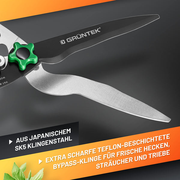 GR?NTEK MARABU Hedge Shears and Lopper Combined, 3 in 1 Combination Lopping Shears and loppers, Bypass or Anvil Cut, Rubberised Ergonomic Handles, SK5