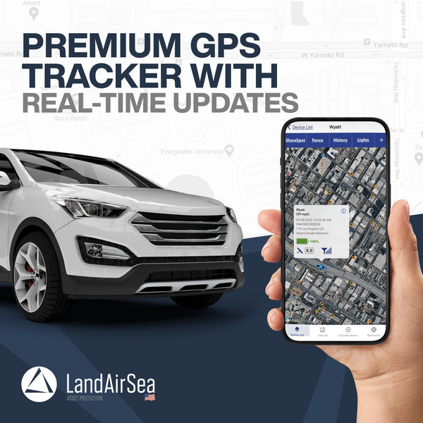 LandAirSea 54 GPS Tracker – Car Tracker Device For Vehicles, Real-Time Global Asset & Fleet Tracking. Compact Mini Tracker, Easy To Use, Discreet Magnetic Mount, Waterproof. Subscription Required