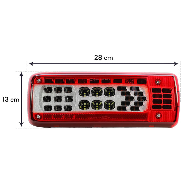 Driver Right Side Full LED Tail Light Rear Lamp 24V with Reverse Buzzer Alarm for VOLVO Truck FH FM FL FMX Renault truck T K C Range