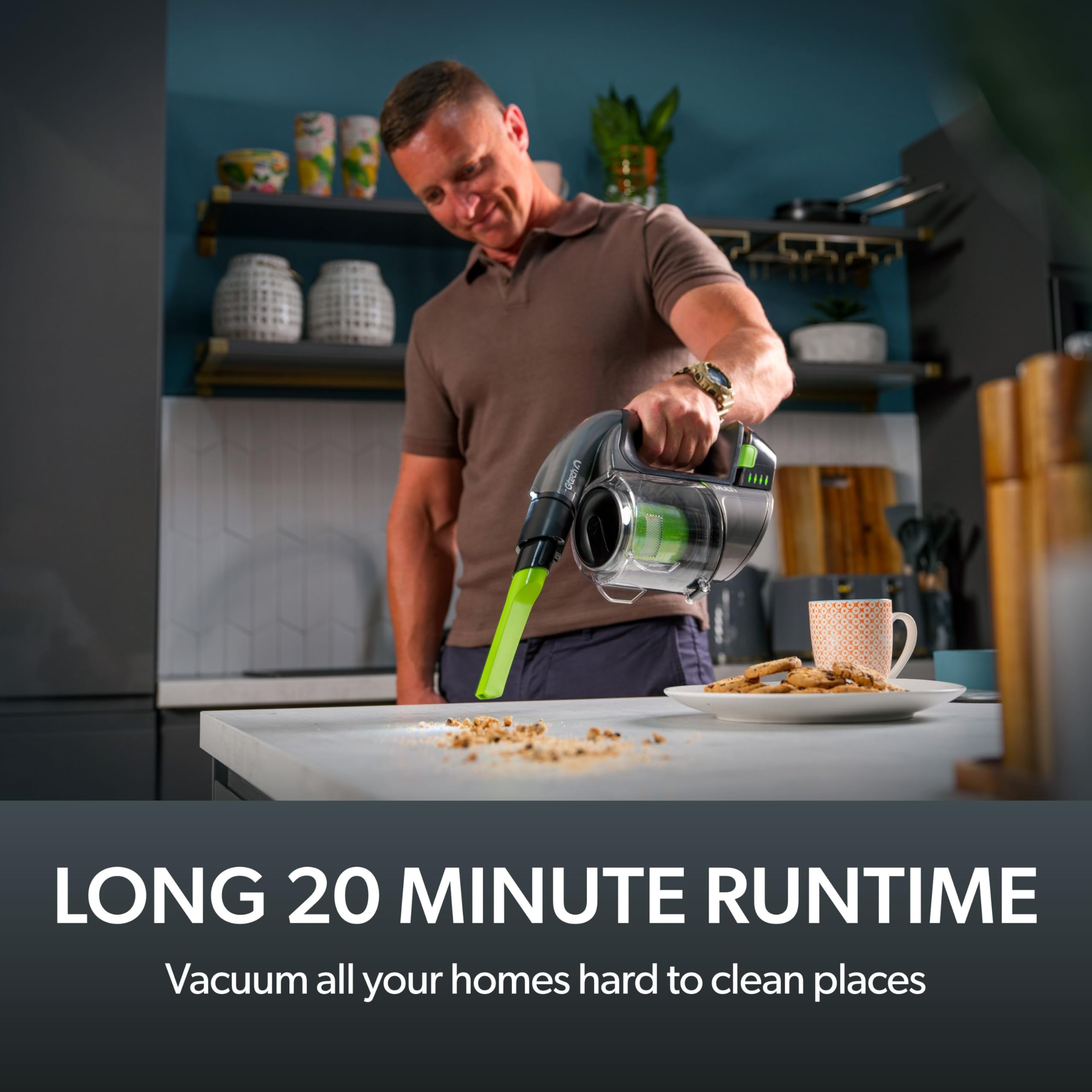 Gtech Multi MK2 | Cordless Handheld Vacuum Cleaner for Cars, Stairs, Home | 22V Li-ion Battery | Powered Brush Bar