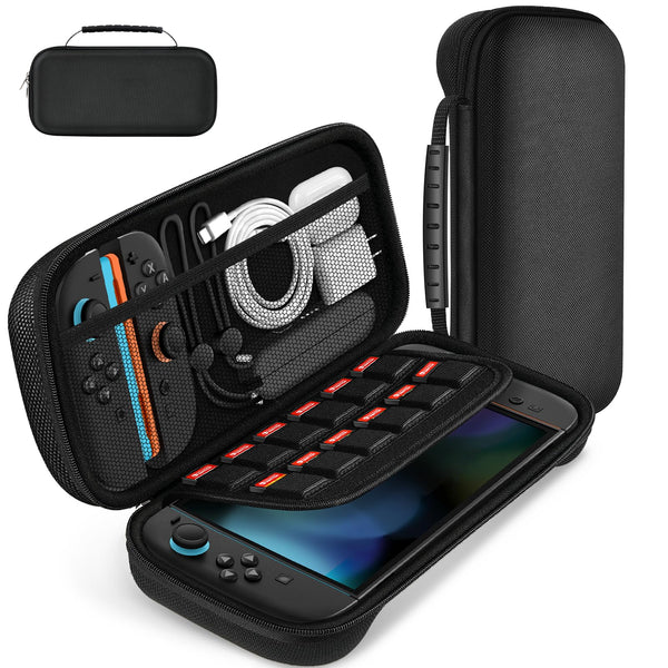 ivoler Carry Case for Nintendo Switch 2 (2025 Model) – Protective Portable Hard Shell Pouch Carrying Travel Game Bag – Black