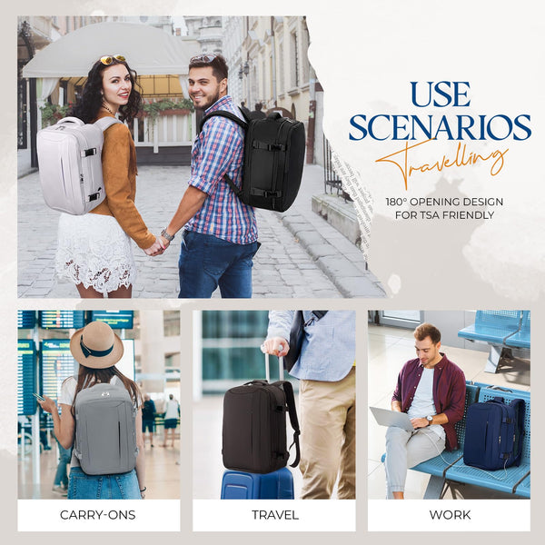 for Ryanair Cabin Bags 40x20x25 Underseat Bag,Small Travel Backpack Cabin Size Carry-ons for Women Men,Hand Luggage for Overnight,Casual Daypack with Laptop Compartment,Anti Theft Pocket