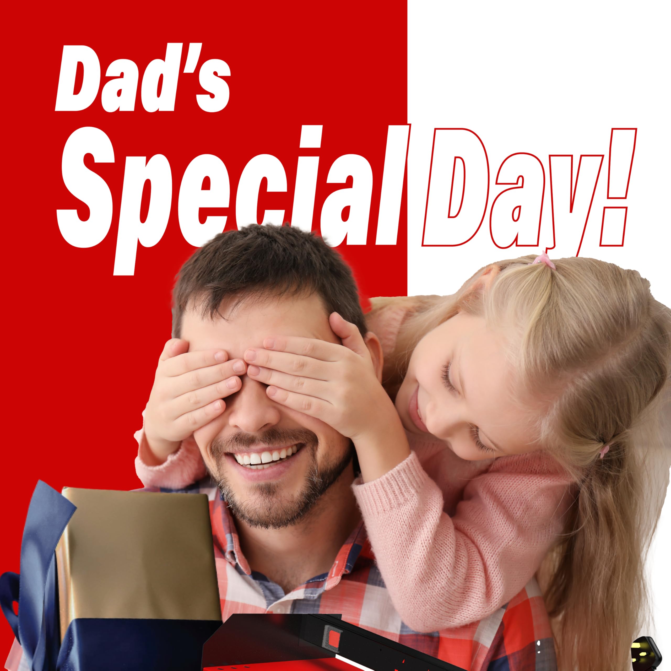 Toolganize Power Tool Organiser, Storage Rack with Power Strip Charging Station, Heavy-Duty for Workshop & Garage Tools - 4 Slot, Milwaukee Red.