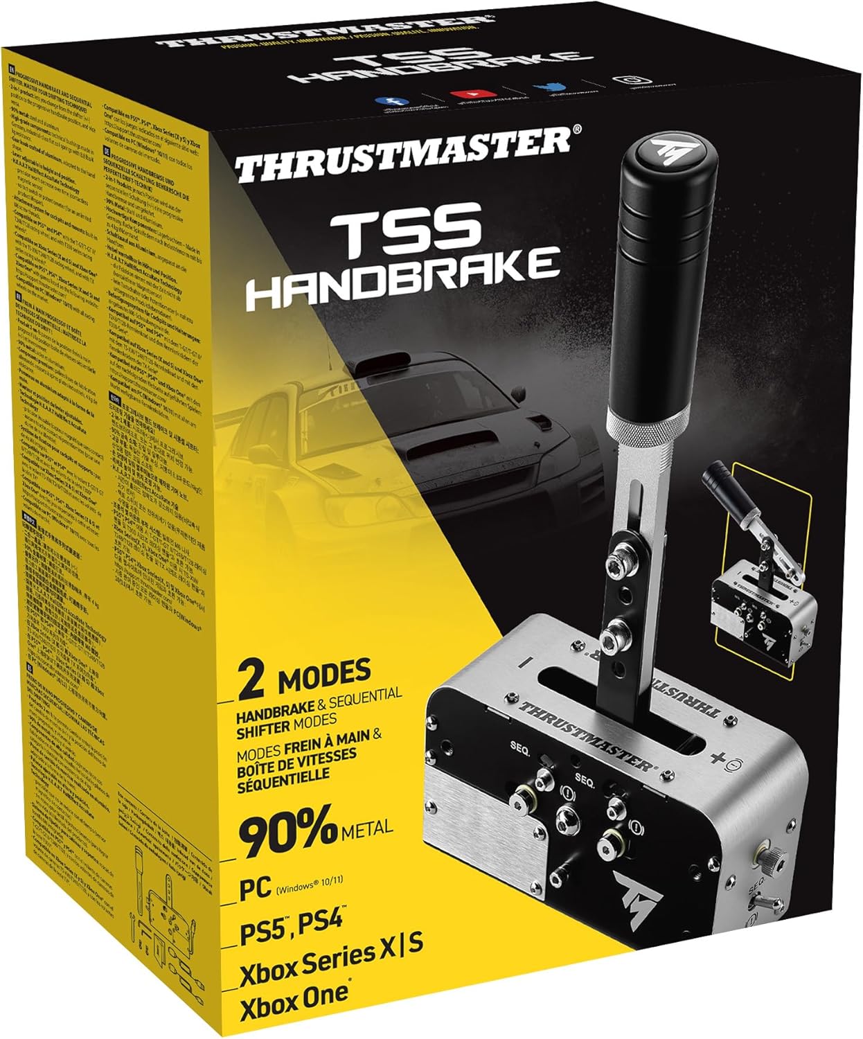 Thrustmaster TSS Handbrake - High-Precision Progressive Handbrake and Sequential Shifter for PC, PS4, PS5, Xbox One, and Xbox Series X|S