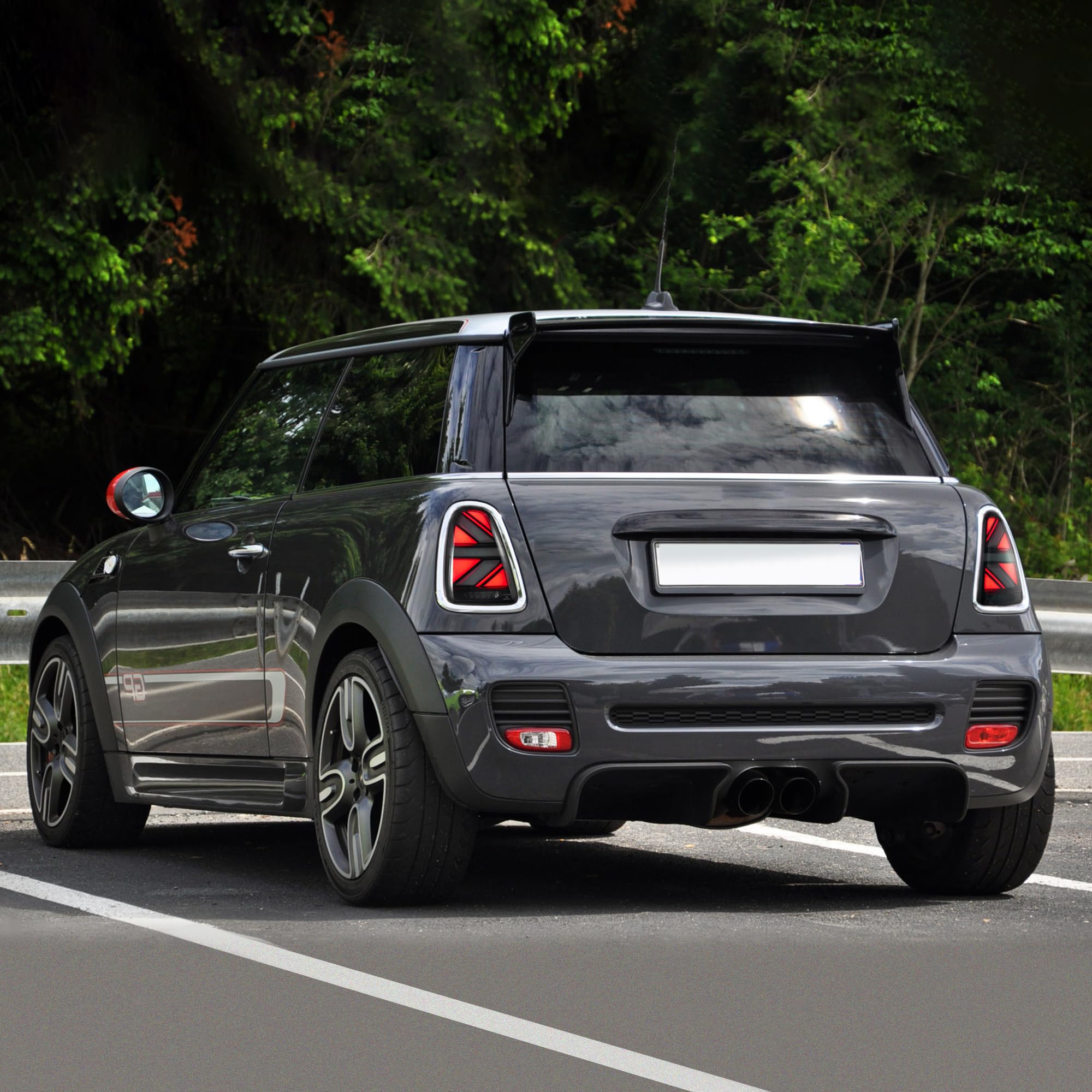 VLAND LED Rear Lights Compatible with Mini Cooper R56 R57 R58 R59 2007-2013, w/Startup Dynamic Display & Sequential Turn Indicator, 1 Set (Red)