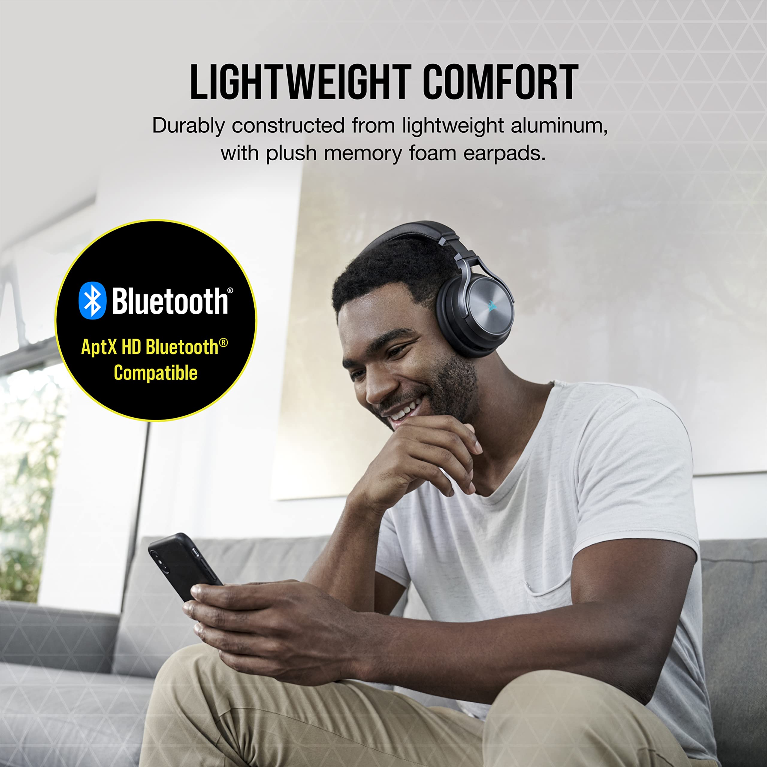 CORSAIR VIRTUOSO RGB WIRELESS XT Multiplatform Gaming Headset With Bluetooth – Dolby Atmos – Omni-Directional Microphone – iCUE Compatible – PC, Mac, PS5, PS4, Nintendo Switch, Mobile – Black