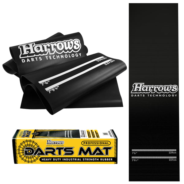 Harrows Darts Mat with Darts Oche, Floor Mat Protection, Non Slip Mat, Professional Darts Mat Rubber, Darts Accessories