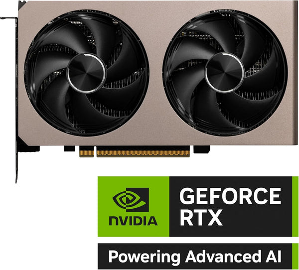 MSI GeForce RTX 5060 Ti 16G INSPIRE 2X OC Graphics Card - RTX 5060 Ti GPU, 16GB GDDR7 (28Gbps/128-bit), PCIe 5.0 - DUAL-Fan Thermal Design (2 x STORMFORCE FAN) - HDMI 2.1b, DisplayPort 2.1b
