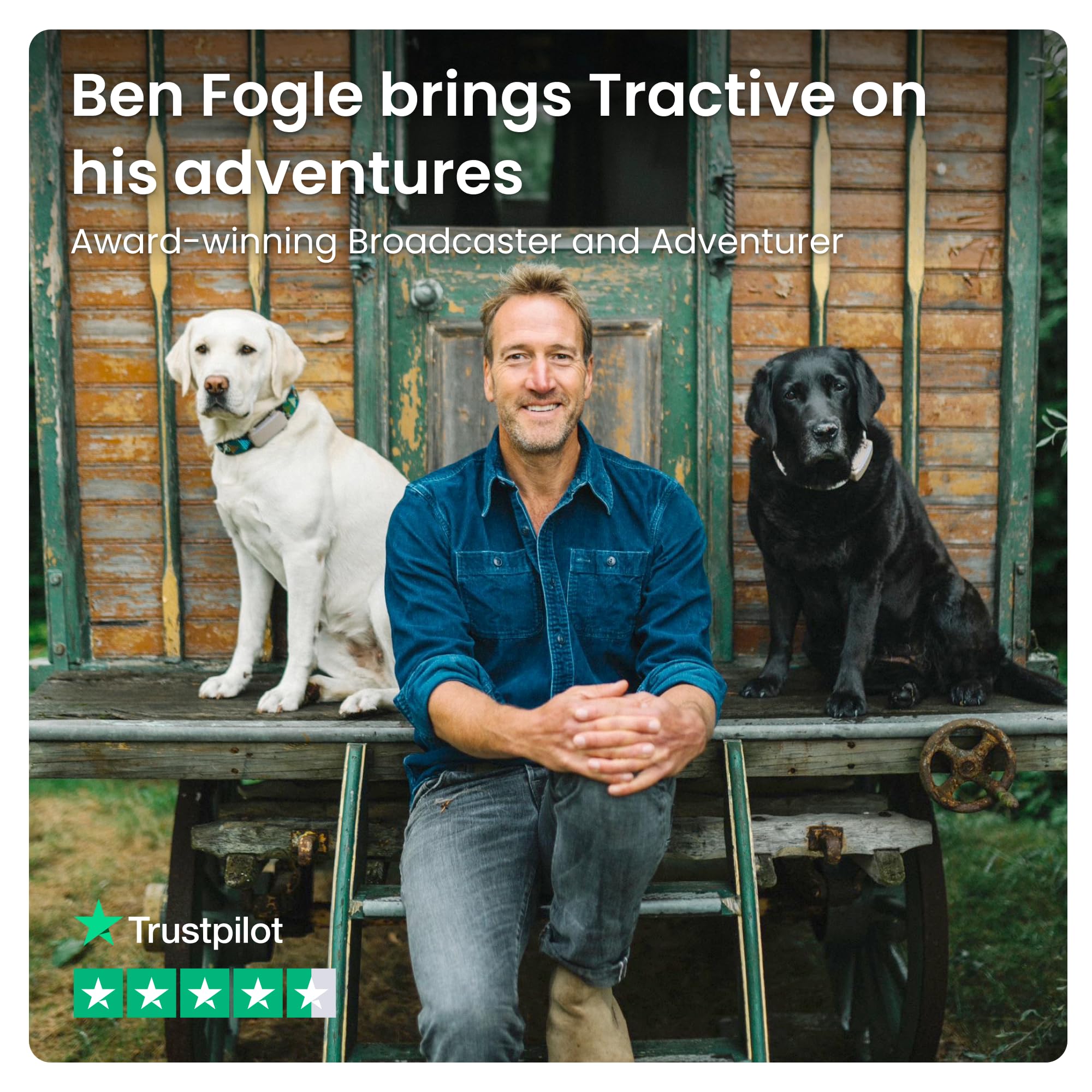 Tractive Smart Dog Tracker | 2025 Edition | Real-time GPS Tracking | Escape & Health Alerts | Vitals Monitoring | Market Leader (Black)