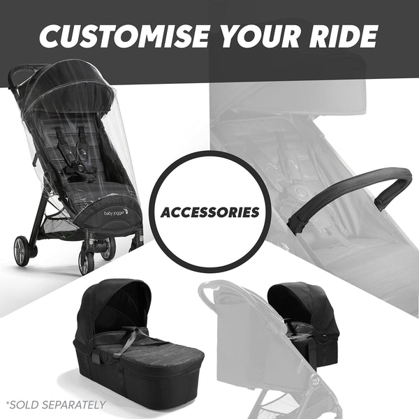 Baby Jogger City Tour 2 Travel Stroller | Ultra-Lightweight, Foldable & Compact Pushchair Buggy | Shadow Grey