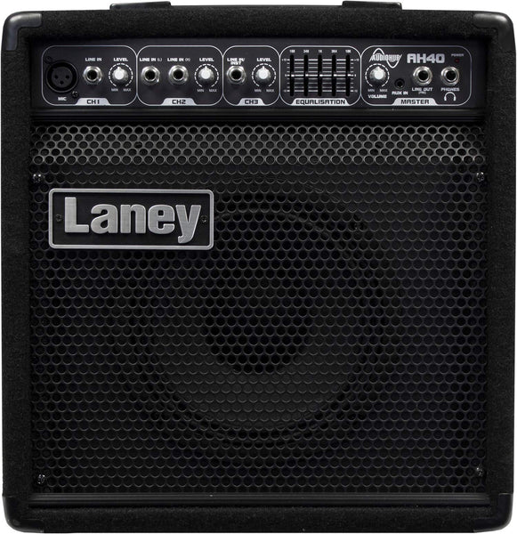 Laney AUDIOHUB Series AH80 - Multi-Input Combo Amp - 80W - 10 inch Woofer plus Horn, Black