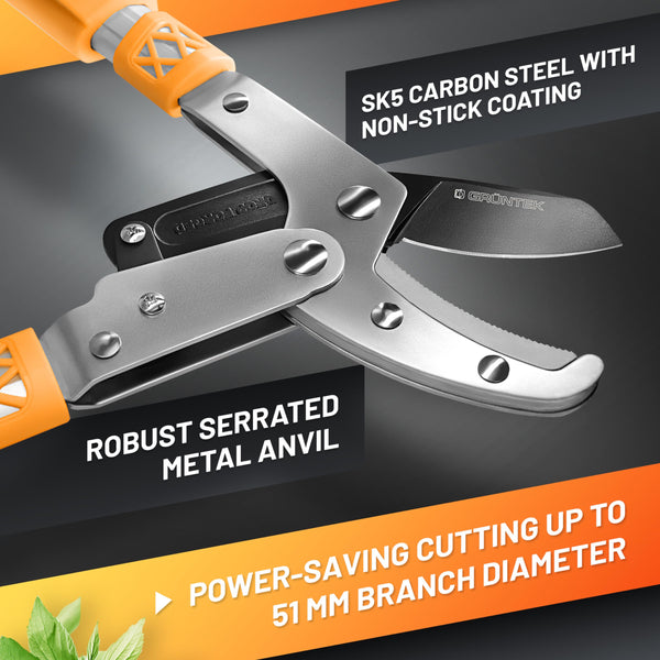 GR?NTEK Telescopic Anvil Loppers TX 685-1050 mm, Bypass Lopping Shears Smart-Cutting System. Satisfaction Guarantee 30 Day !!