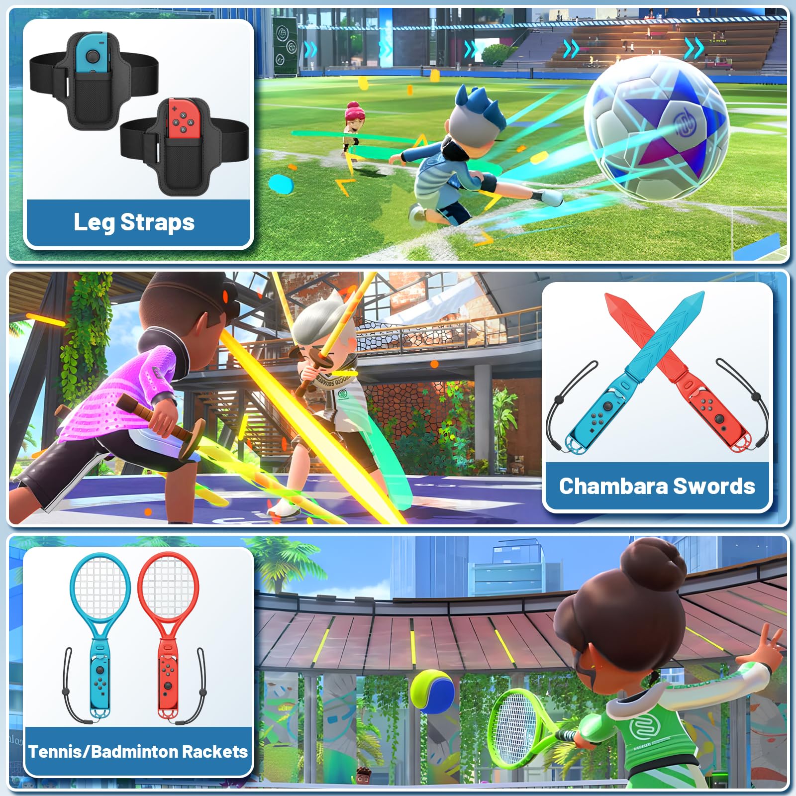 Deruitu Switch Accessories Bundle Compatible with Nintendo Switch, Kit with Carrying Case, Screen Protector, Compact Playstand, Game Case, Joystick Cap, Charging Dock,Steering Wheel