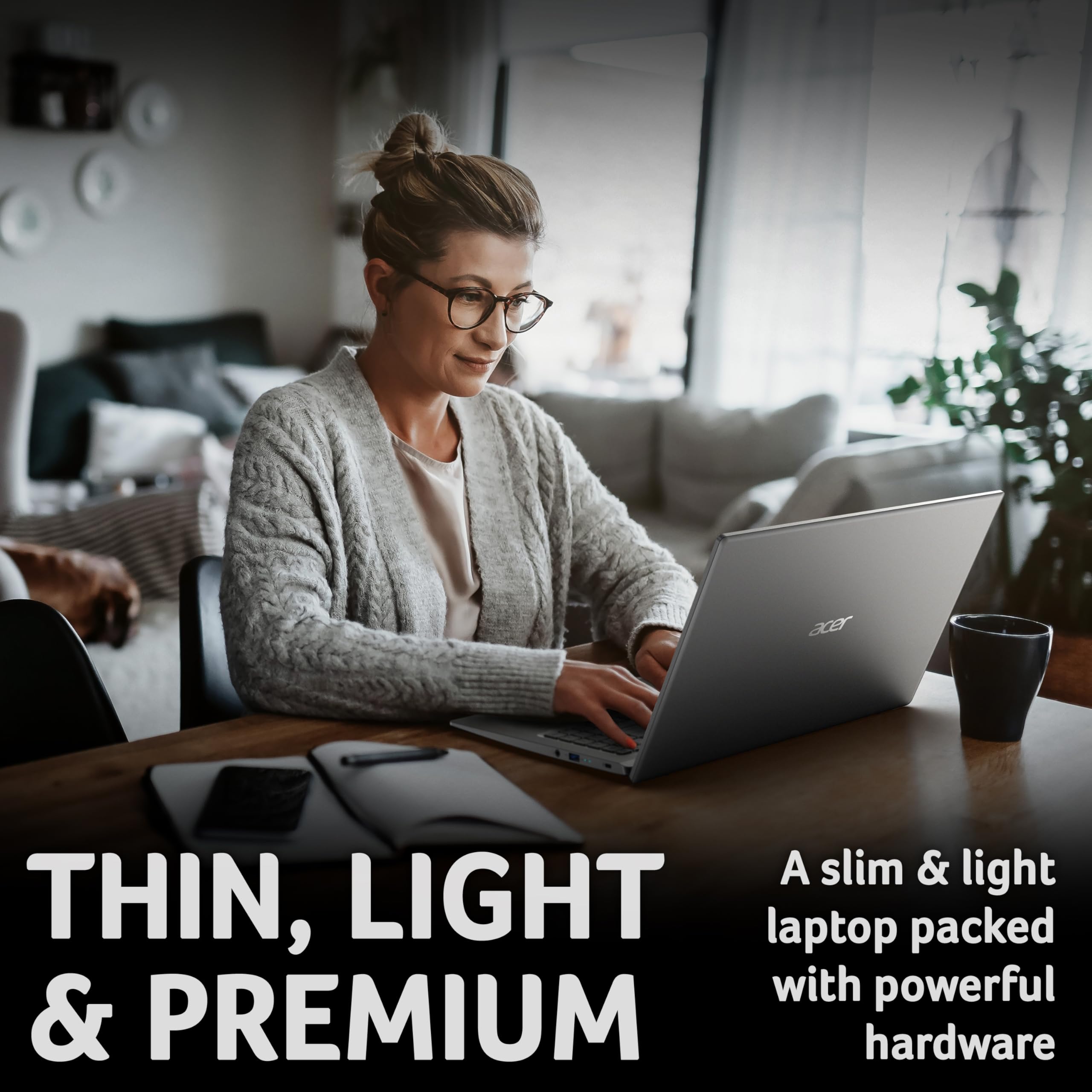 Acer Swift 3 SF314-43 14 inch Laptop - (AMD Ryzen 5 5500U, 16GB, 512GB SSD, Full HD Display, Windows 11, Silver)