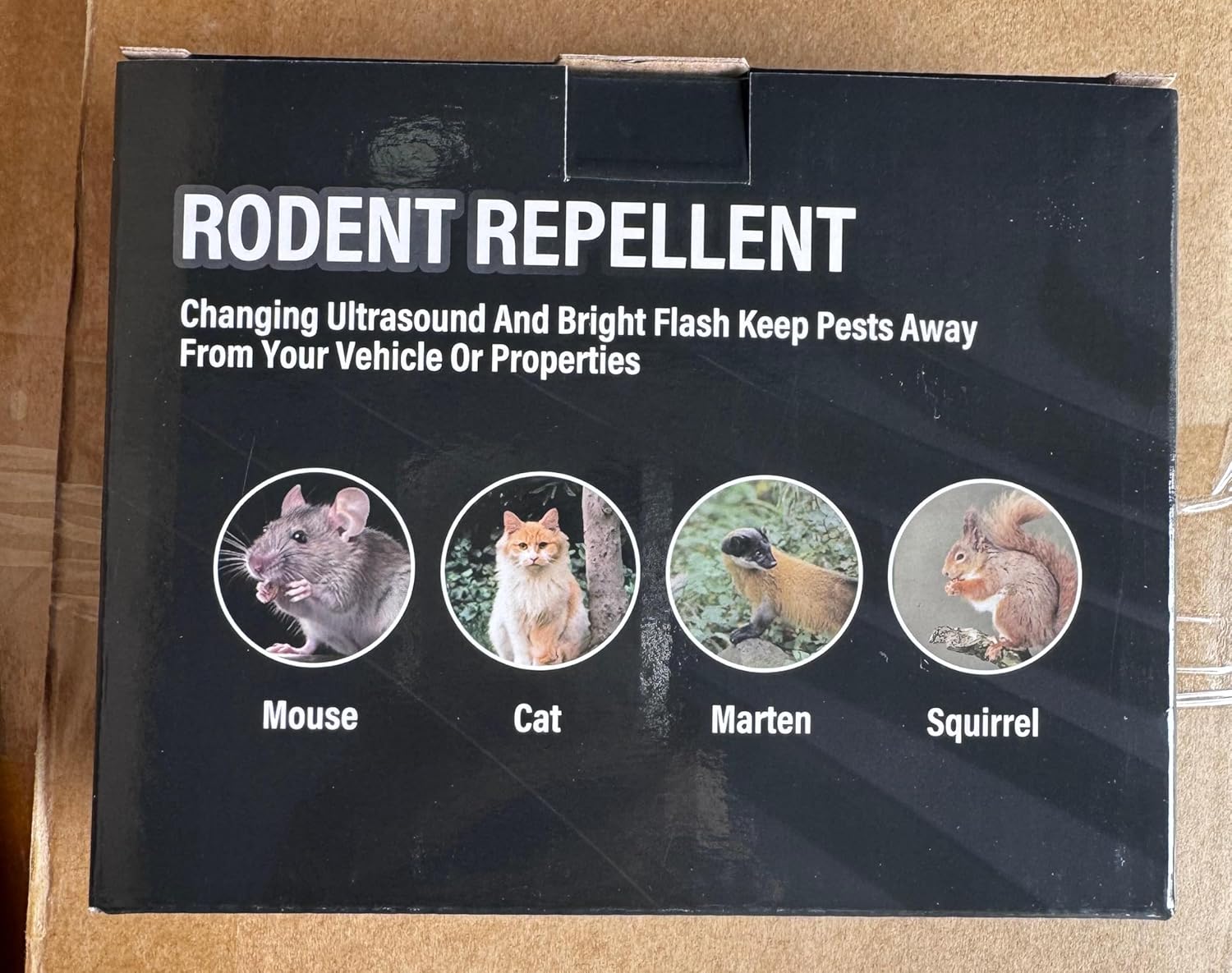 Rodent Repeller Ultrasonic Under Hood,Repeller to Keep Pine Martens,Anti-Martor Repellent,Pest Mouse Repeller for Car,Garage,Warehouse,Rat Rodent Pest Animal Deterrent for Vehicle Protection Indoor