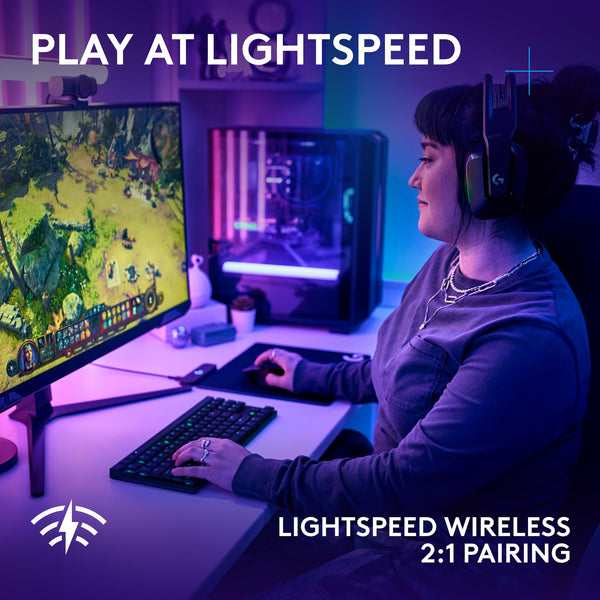 Logitech G G502 X PLUS LIGHTSPEED Wireless RGB Gaming Mouse - Optical mouse with LIGHTFORCE hybrid switches, LIGHTSYNC RGB, HERO 25K gaming sensor, compatible with PC - macOS/Windows - Black