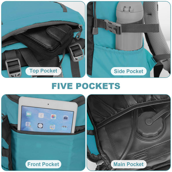 jianyana Hiking Backpack Waterproof 30L Foldable Rucksack Lightweight Camping Bag skiing climb mountains Camping Trekking Hiking Walking Cycling Climbing Outdoor Sports for Women Men