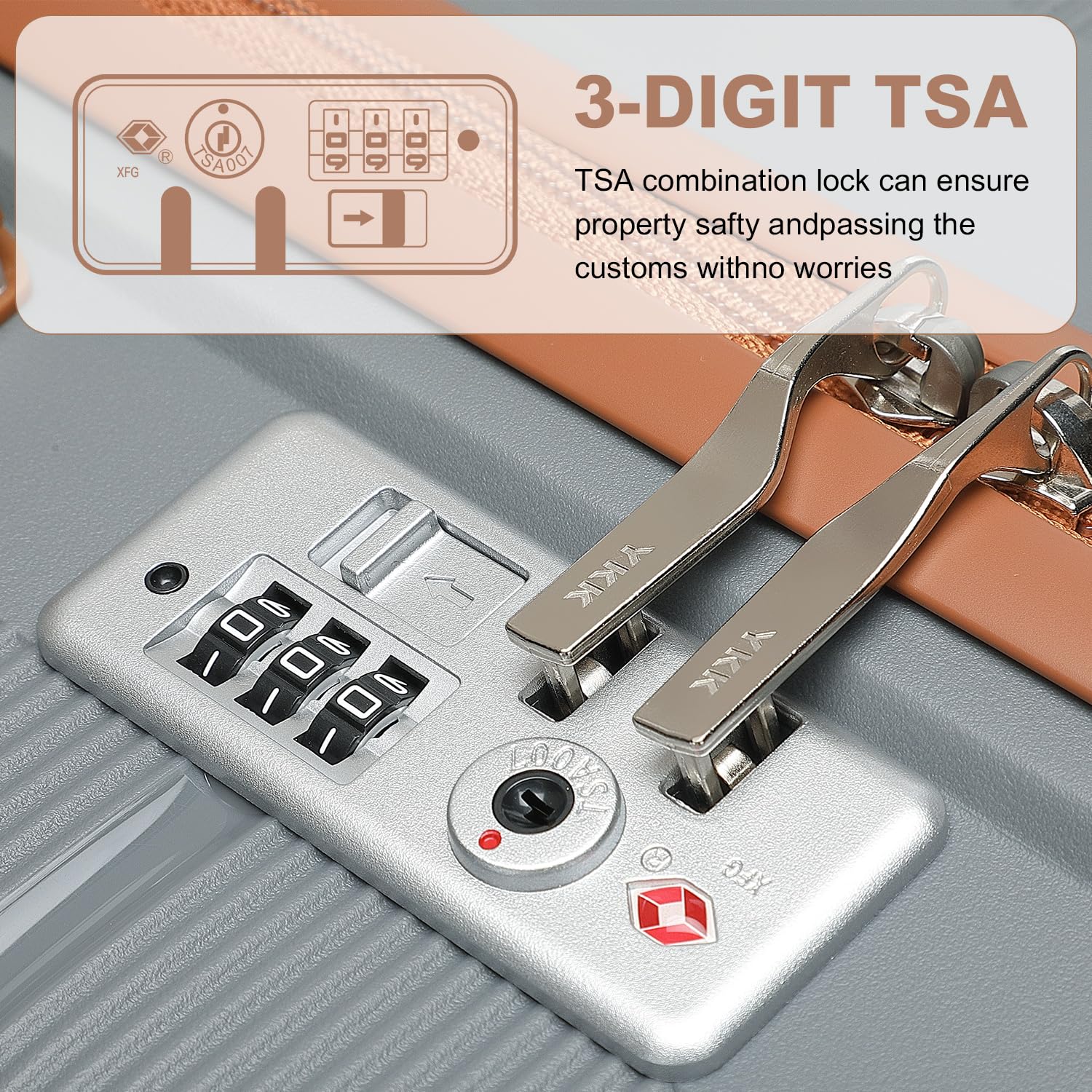 British Traveller 24" Medium Suitcase Lightweight Polypropylene Hard Shell Luggage Hold Check in Suitcase with 4 Wheels and Built-in TSA Lock(Navy, 66cm 60L)