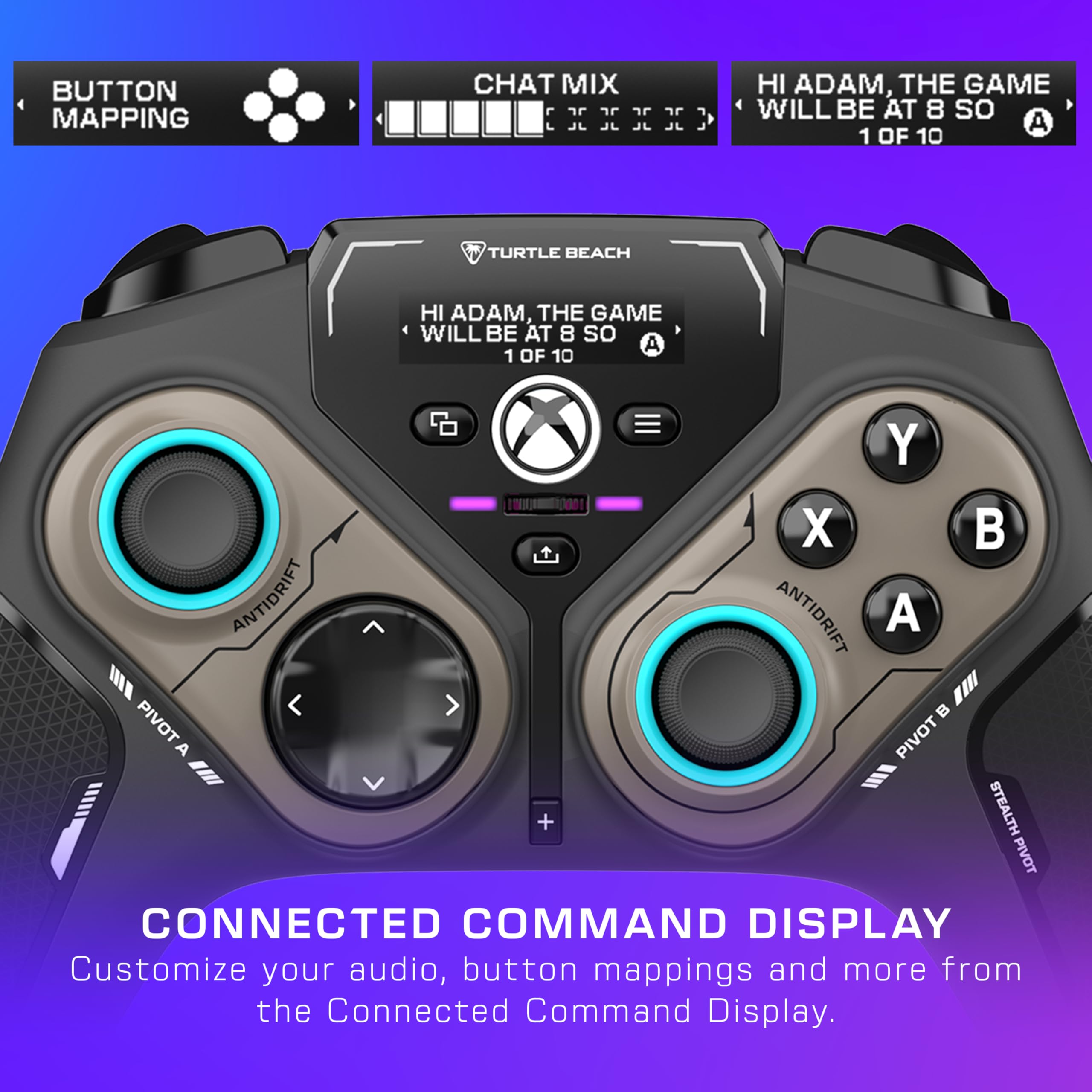 Turtle Beach Stealth Ultra Wireless High Performance Gaming Controller with Rapid Charge Dock, Adjustable Triggers and Command Display for Xbox Series X|S, Xbox One & PC [Officially Licensed for Xbox]