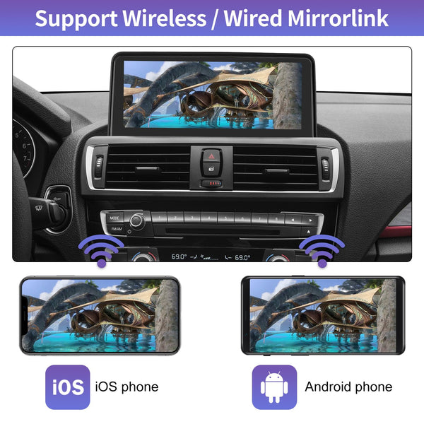 Road Top 12.3" Ultra-Narrow Touchscreen Wireless Carplay for BMW 1 & 2 Series F20/F21/F22 2013-2015 Year, Car Stereo Multimedia Radio Receiver, Support Wireless Android Auto, Mirrorlink