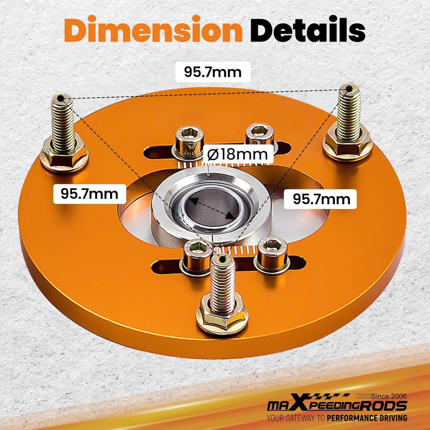 maXpeedingrods Front Camber Plates Coilovers for BMW E36 1991-1998 316i 318i 323 325i Top Mounts