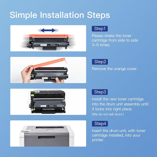 GPC Image TN2510XL TN2510 Toner Cartridge Compatible with Brother TN-2510XL, High Yield for Brother DCP-L2627DWE L2660DW; MFC-L2860DWE L2800DW L2860DW L2827DWXL L2827DW L2827DWE Printer, 1 x Black