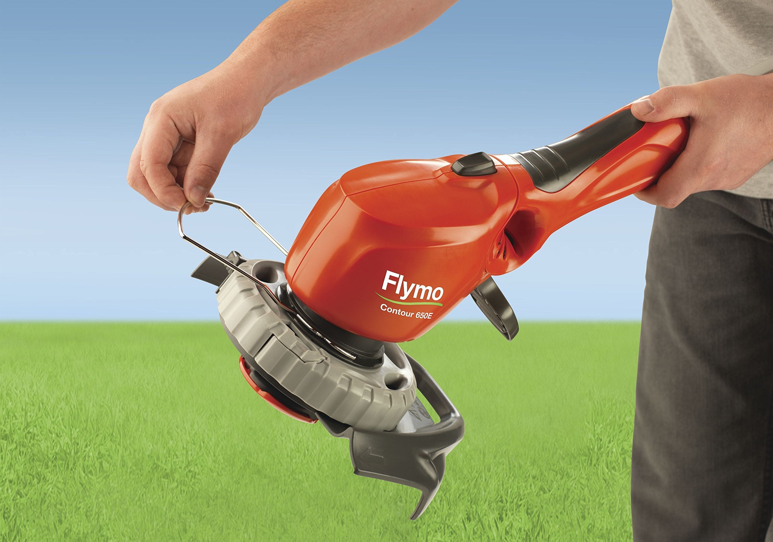 Flymo Contour 500E Electric Grass Trimmer and Edger, 500 W, Cutting Width 25 cm, Orange