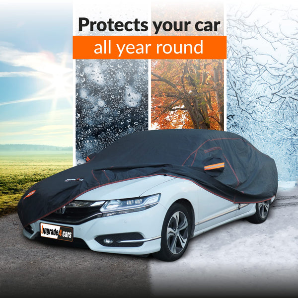 Upgrade4cars Outdoor Car Cover waterproof & breathable | Universal Full Garage for all Seasons | Car - XXL (225 * 80 * 47 inch)