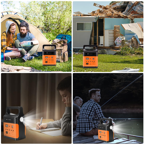 Upgrade-Vclpower 20000mAh DC Power Bank Station with Solar Panels,12V/9V Output Fast Charging Portable Power Station for Home Emergency Outdoor Camping(Green)