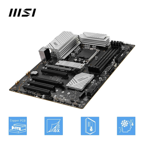 MSI B760 GAMING PLUS WIFI DDR4 Motherboard, ATX - Supports Intel 14th, 13th & 12th Gen Core Processors, LGA 1700 - DDR4 Memory Boost 5333+MHz/OC, 1x PCIe 4.0 x16, 2 x M.2 Gen4, 2.5G LAN, Wi-Fi 6E