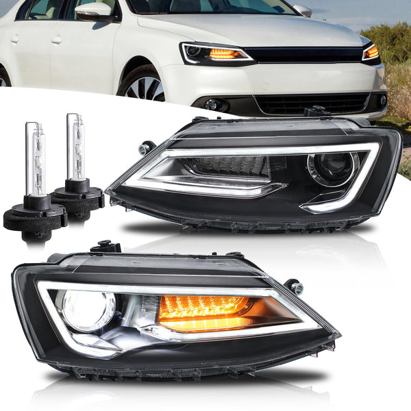 VLAND LED Rear Lights compatible with Jetta MK6 2011-2018 Sedan [Not fit LED & GLI models], Driver & Passenger Side - Red