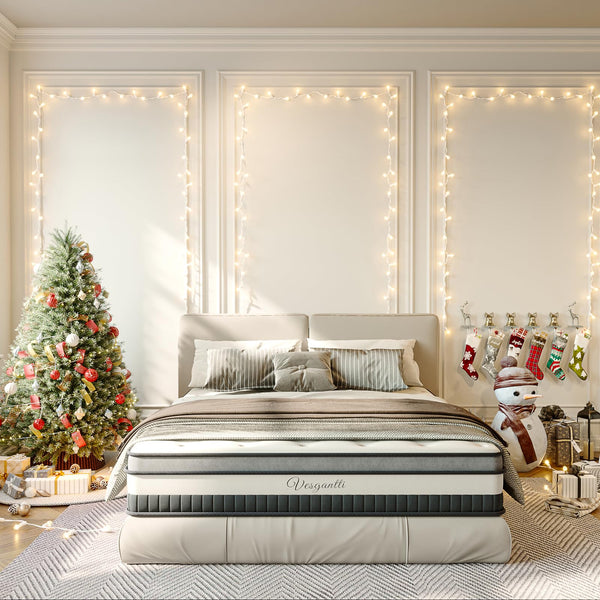 Vesgantti 3FT Single Mattress, 11 Inch Pocket Sprung Mattress Single with Breathable Foam and Individually Pocket Spring - Medium, Luxury Box Top Collection