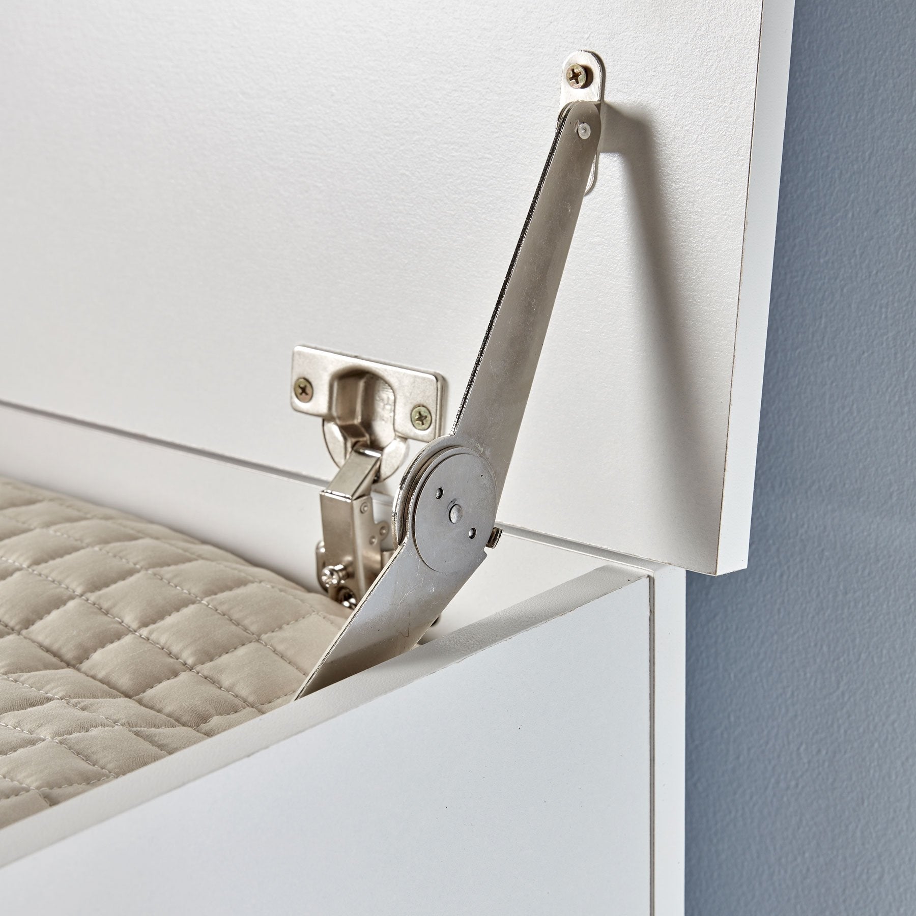 Home Source Ottoman Storage Toy Chest Bedding Blanket Box, White, 99cm