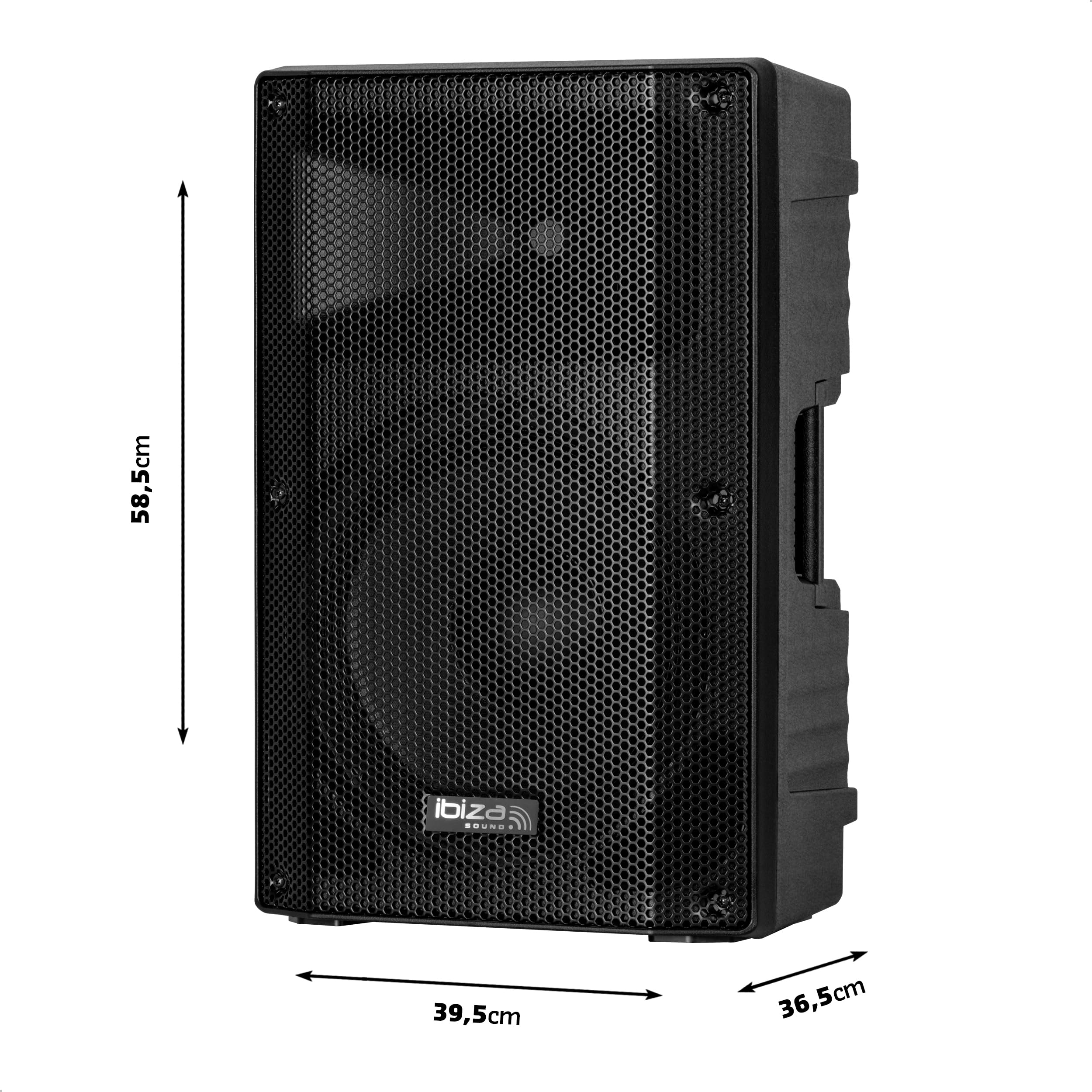 Ibiza - XTK8A-MKII- Active 8"/20cm SONO Speaker- 25mm Compression Tweeter- Bass Reflex System- USB, SD, Bluetooth- TWS- Handle and Wheels- NEW VERSION- Black- Parties, events,clubs,conferences,karaoke