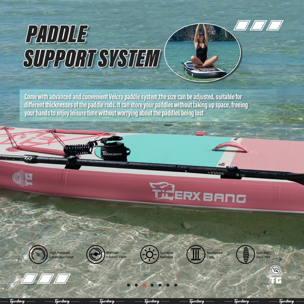 TIGERXBANG Stand Up Paddle Boards 10'6" x 32" x 6"丨10' x 31" x 6" with Premium SUP Board Accessories, Inflatable Paddle Boards for Adults/Kids Stand Up PaddleBoarding